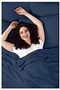 طقم ملاءات قطنية مزدوجة من ألبمو مقاس 160x200 - أزرق داكن 888483 - 3