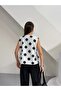 Women's Polka Dot Zippered Linen Vest - 6