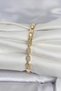 Brass Zircon Stone Gold Color Women's Bracelet - 2