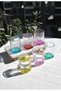 6 Pieces Dip Colored Glass Mini Coffee Water Cup 75 ml Water Cups