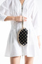 Black Gold Polka Dot Clutch Portfolio Women's Handbag Shoulder Bag Crossbody Bag - 2