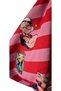 Hande Dizayn Valentine's Mother's Day Thick Striped Red Tone Basic Reis Origami Model Shoulder Bag - 4