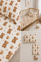 100% Cotton Teddy Bear Patterned Baby Elastic Sheet Set - 2 Pillowcases 60X120 / 70X120 / 70X110 Mother's Side - Park Bedding - 3