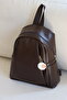 Women's Backpack Soft Leather Look Multi-Compartment School and Daily Bag En28 Size28 - 3