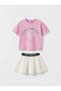 Printed T-Shirt & Shorts Skirt Girls' Tennis Set