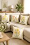 Framed Flowers Patterned 4-Piece Throw Pillow Cover Set - 2