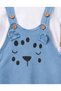 Cute Face Printed Salopet T-Shirt 2-Piece Baby Girl/Child Set - 3