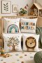 Cute Lion and Rainbow Patterned 4-Piece Kids and Baby Pillowcase Set