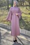 Waist-Tied Dress Pudra - 3