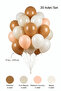 Forest Animals Concept Caramel Sand White Children's Birthday Balloon Set 20 Pieces