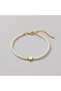 Gold Color Women's Anklet with Pearl Beads and Star Figures