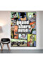 Grand Theft Auto: Gotham City Wall Covering Wall Tapestry First Quality Satin Fabric Poster