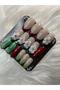 Crimson & Jade Blossom Medium Almond Press On Handmade Nails Fake Nail Cheap Nails - 2