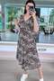 V-Neck Viscose Dress 6Y334