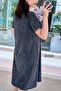 Zippered Washable Cotton Fabric Dress 6Y343 - 2