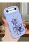 Tecno Pova Slim Compatible Case Camera Protector Blue Silicone Couple Phone Case Floral Pattern