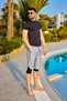 Men's Swimming Shorts |   Gray S2505-1, Quick-Dry Swim Shorts with Inner Shorts - 2