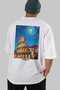 Colosseum Italy 3 White Oversize Country City Back Printed Unisex T-Shirt 100% Cotton Premium - 6