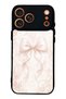 iPhone 17 Pro Glossy Phone Case with Blush Pearl Bow Design