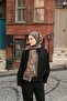 Allure Tulip Pattern Tencel Shawl - Dark Mink - 3