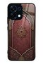 Oppo A6 Pro Burgundy Glossy Phone Case with Ottoman Emblem Design