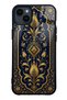 iPhone 14 Plus Sapphire Ottoman Gold Design Glossy Phone Case