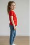 Red Short Sleeve Basic T-Shirt - Non-Sweating Flexible Fabric Cotton Seasonal Red Short Sleeve Girls' Tshirt - 4