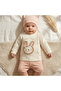 Mila Bunny Embroidered 100% Cotton 3-Piece Baby Set - Bodysuit with Side Snaps, Ribbed Booties and Bottoms