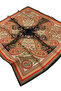 وشاح من القطن والحرير بنمط عرقي LS2205 12-لون مينك فاتح-برتقالي-أخضر - 3
