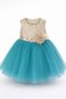 Girl's Beaded Collar Heart Back Detail Sequin Belted Tulle Evening Dress 1-5 Years Birthday, Special Occasion, Wedding - 5