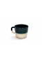 Handmade Double Color Green White Ceramic Mug Cup - 3