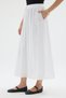 Women's Voile Fabric Crinkled Long Lined Crush Skirt with Pockets - 6