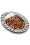 30 cm Wavy Edged Oval Chrome Steel Alexander and Serving Plate – Authentic Embossed - 7