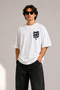 Premium T-Shirt Limits Days Exist Printed Oversize White Unisex T-Shirt