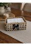 Wicker Woven Ribboned 3-Piece Decorative Mini Organizer Basket Napkin Holder - 2