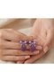 Women's Purple Bow Detail Sparkling Glitter Heart Dangle Earrings - Elegant Korean Design Stylish, Aesthetic, and Minimalist Bijoux Jewelry - 5