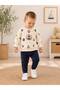 Anchor Patterned 100% Cotton Soft Textured Men's Crew Neck Top and Bottom Baby Kids Set