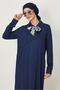 Scarf-Detail Trained Sweatshirt Tunic 46536 - 2