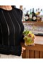 Summer Thin Knit Long Sleeve Knitwear Crop Blouse - 4