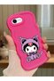 iPhone 6 Plus Compatible Case with Camera Protection Red Silicone Couple Phone Case Kuromi Pattern