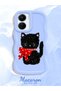 Vivo Y16 Compatible Case Camera Protector Blue Silicone Couple Phone Case Cat Pattern - 2