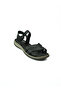 1077 Black Leather Women's Sandals