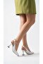 Royele Women's Heeled Shoes Goblet Heel Bowknot Pointed Toe Slingback Open Back Classic Office Stylish - 3