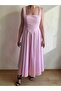 Waist Flounce Poplin Midi Dress - 2