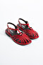 Charlotte Genuine Leather Caged T-Strap Sandals - 5