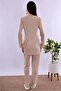 Effortt - Comfortable Cut Maternity Pajama Set with Hijab and Robe - Beige - 5