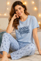 Girls Printed Pyjama Set Short Sleeve - 2
