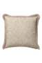 Abstract Beige Geometric Motif Fringed Pillowcase-Boho Ethnic Mink Ecru Cream Tassel Throw Pillow Cover - 2