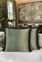 Luxurious Gradient Fringed Pillowcase - Elegant Gradient Bohemian Green Cream Black Tassel Throw Pillow Cover - 2