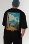 Pompei Italy Black Oversize Country City Back Printed Unisex T-Shirt 100% Cotton Premium - 7